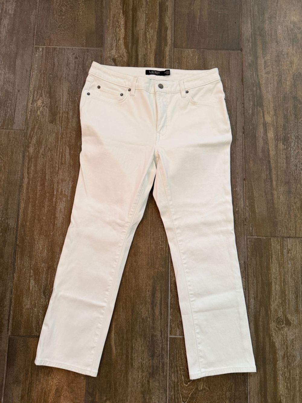 Ralph Lauren Black Label White Crop Jeans